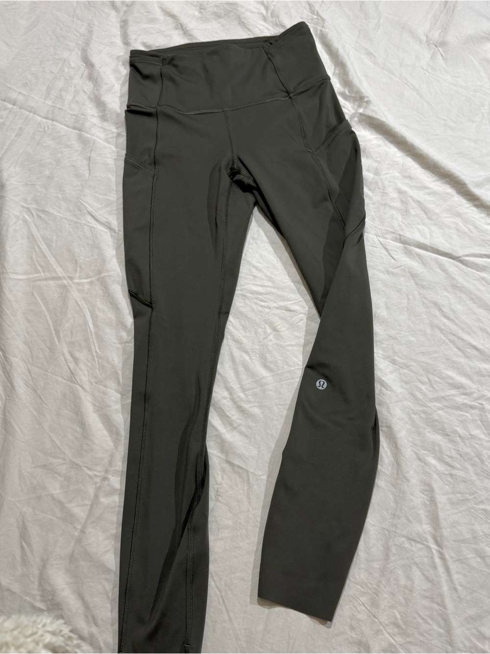 lululemon athletica Olive Green High-Waist Performance Leggings
